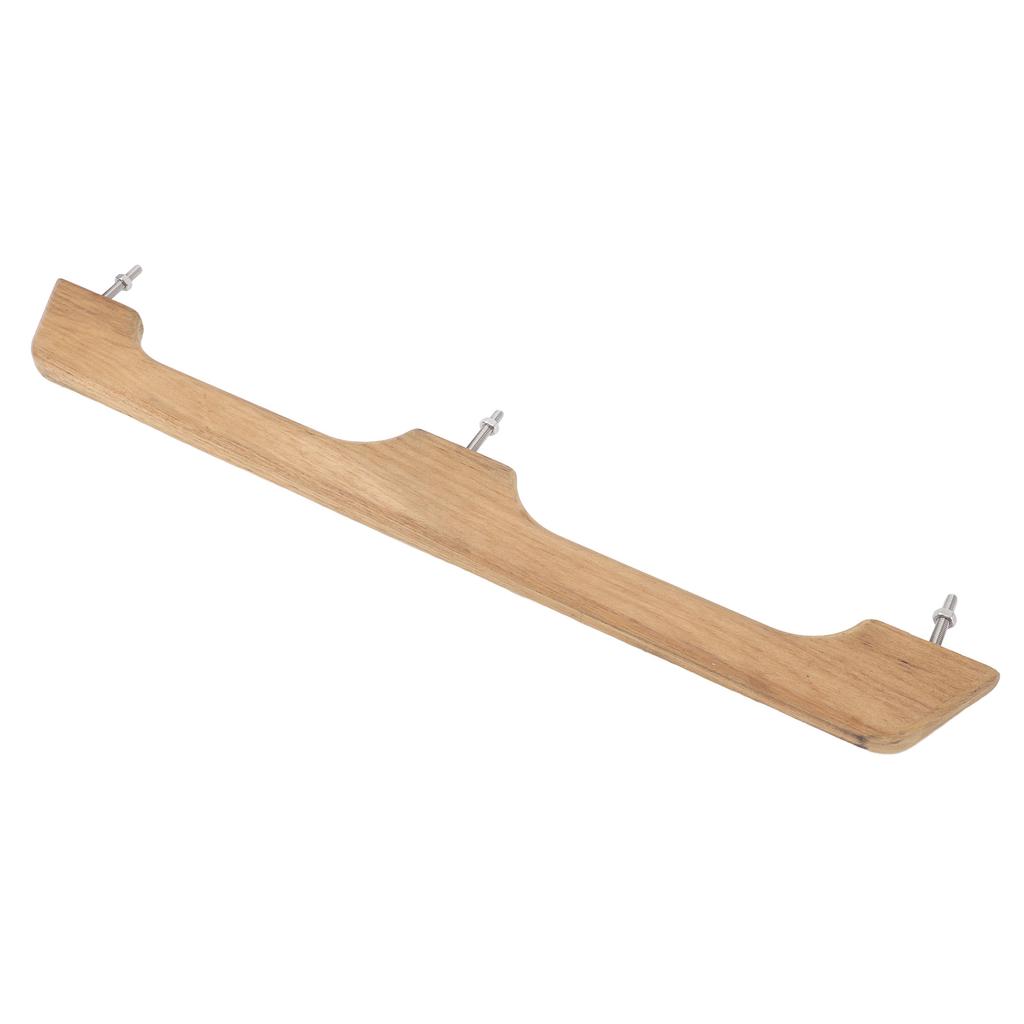 Teak Handlauf 2 Schlaufen 22 Zoll Robust Fäulnisresistent Holz Boots Haltegriff für Marine RV Bootfahren