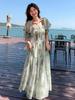 French Romantic Square Neck Floral Dress for Spring & Autumn 2026 - Gentle, Elegant, Long Fairy Vacation Dress