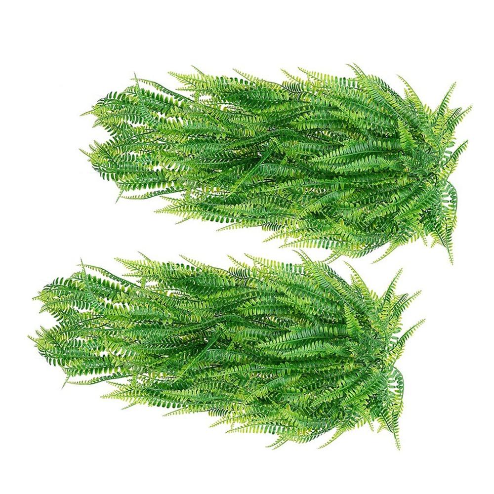 2pcs Green Artificial Green Foliage 31.50in Artificial Leaf Decor Decorative Fake Plants  Garden