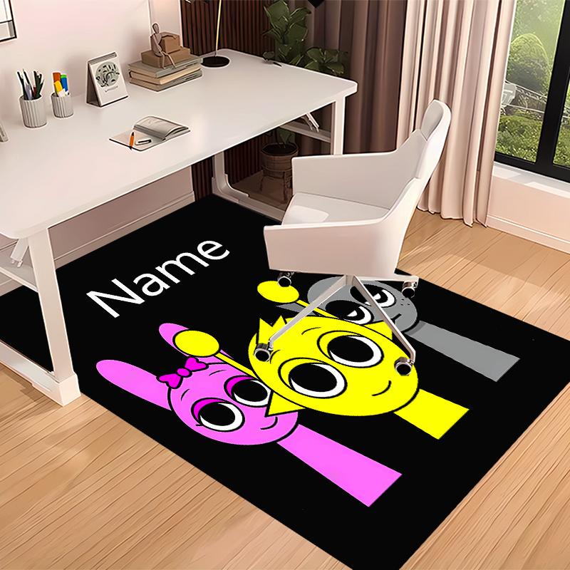 Custom personalization Sprunki themed Print Area Rug - Soft, Washable Non-Slip Indoor Mat,Living Room,Home&Office Decorative Rug