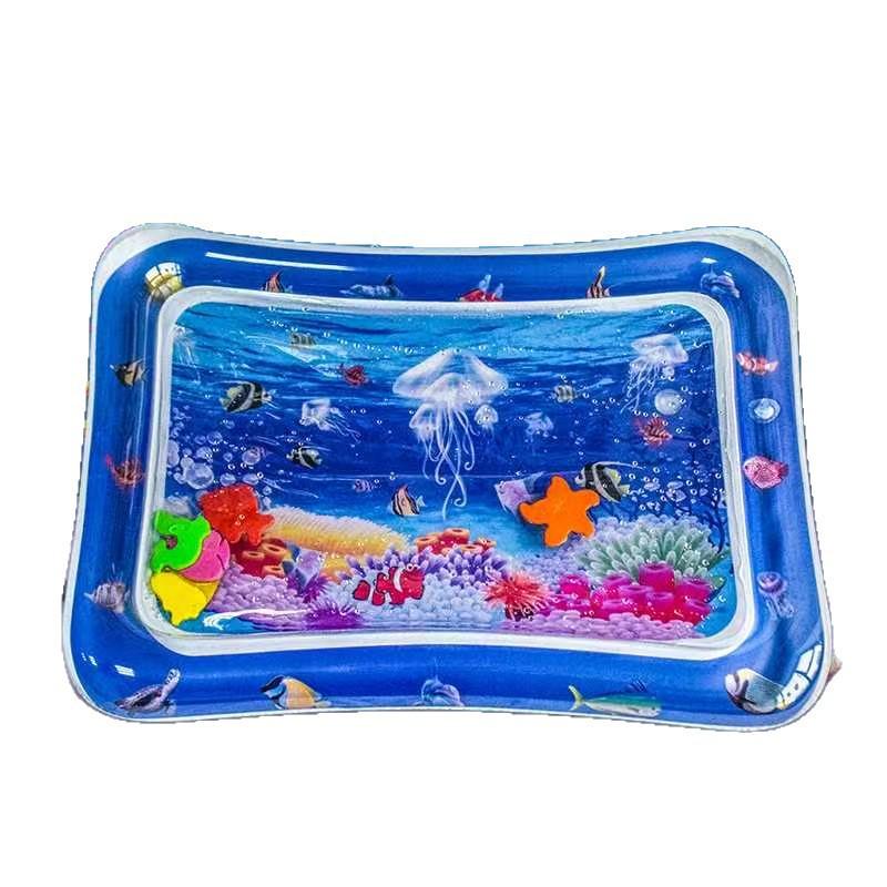 Inflatable Children's Water Play Mat with Music - Thickened Pat Mat Cushion for Babies
