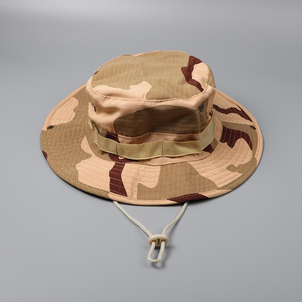 Men Camouflage Hat Tactical US Bucket Hats Panama Summer Cap Hunting Hiking Outdoor Camo Sun Caps