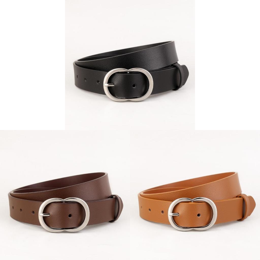Classic Genuine Leather Belt For Women With Pin Buckle For Casual And Business Wear