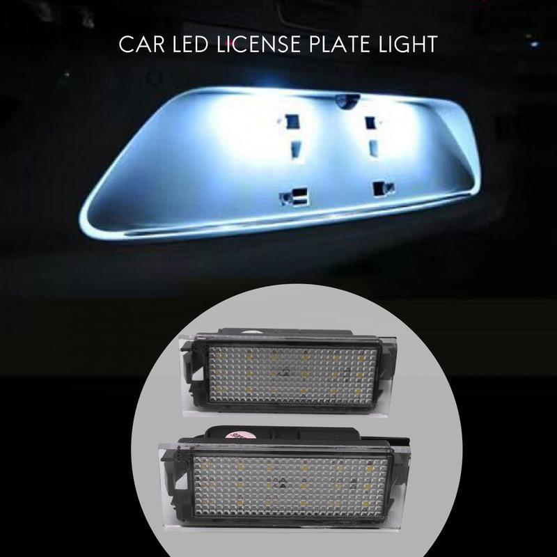 Durable-2Pcs Car LED Number License Plate Light For Renault Megane 2 Clio Laguna 2 Megane 3 Twingo Master Vel Satis