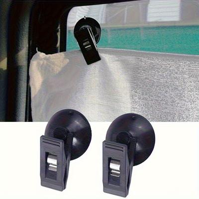 4 Stück Tragbarer Auto-Saugbecher-Clip, Auto-Innenfenster-Saugbecher, Abnehmbare Halterung für Sonnenblenden, Vorhänge, Handtücher und Belege