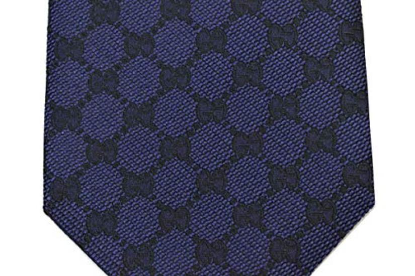 GG Pattern Silk Tie Egc20s005 Navy [Gucci] Men's (8cm Width) 456522-4000