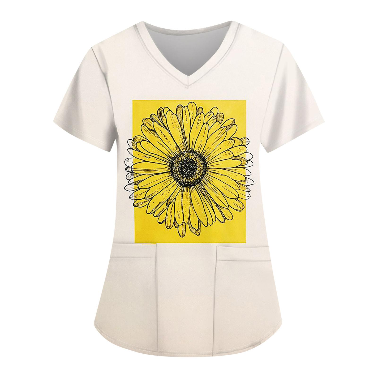 Женские свободные топы с коротким рукавом Повседневные топы больших размеров с V-образным — фото 3