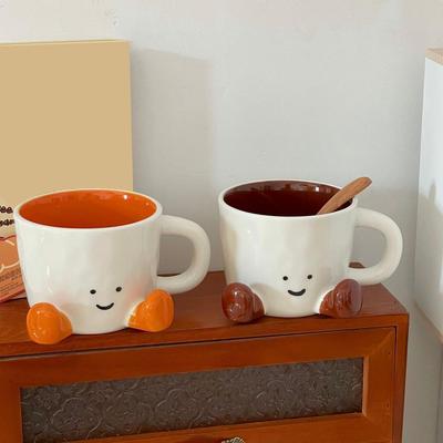 Süße Kaffeetasse Entzückendes Haushaltsküchen-Geschirr Keramik Lustige Kaffeetasse für Latte Wasser Milch Heißer Kakao Kalte Heiße Getränke Getränke