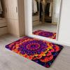 Colorful Mandala Boho Floor Mat Flannel Door Mat Non-Slip Absorbent Washable Indoor Home Rug