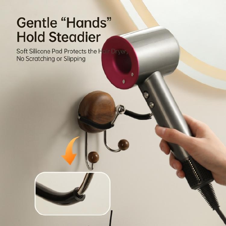 Nonslip Hair Dryer Wall Hanger Space Saving Storage Rack Key Towel Organizer Nonslip Bathroom Essential
