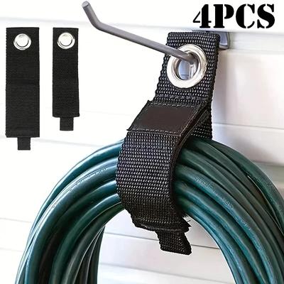 4pcs Heavy-Duty Storage Straps Reusable Extension Cord Organizer Cable Ties Hose Storage Accessory Holder Garage Organization