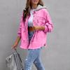 Trendig damjacka i denim, medellång, lös, fransad - Europeisk & Amerikansk Stil Mode Slag Casual Kläder