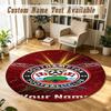 Round Rug Custom NameSouthampton FC Pattern Non Slip Carpet Home Floor Decor