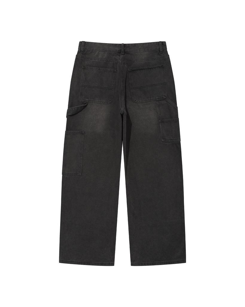 DYSFUNCT Double Knee Washing Denim Pants (Black)