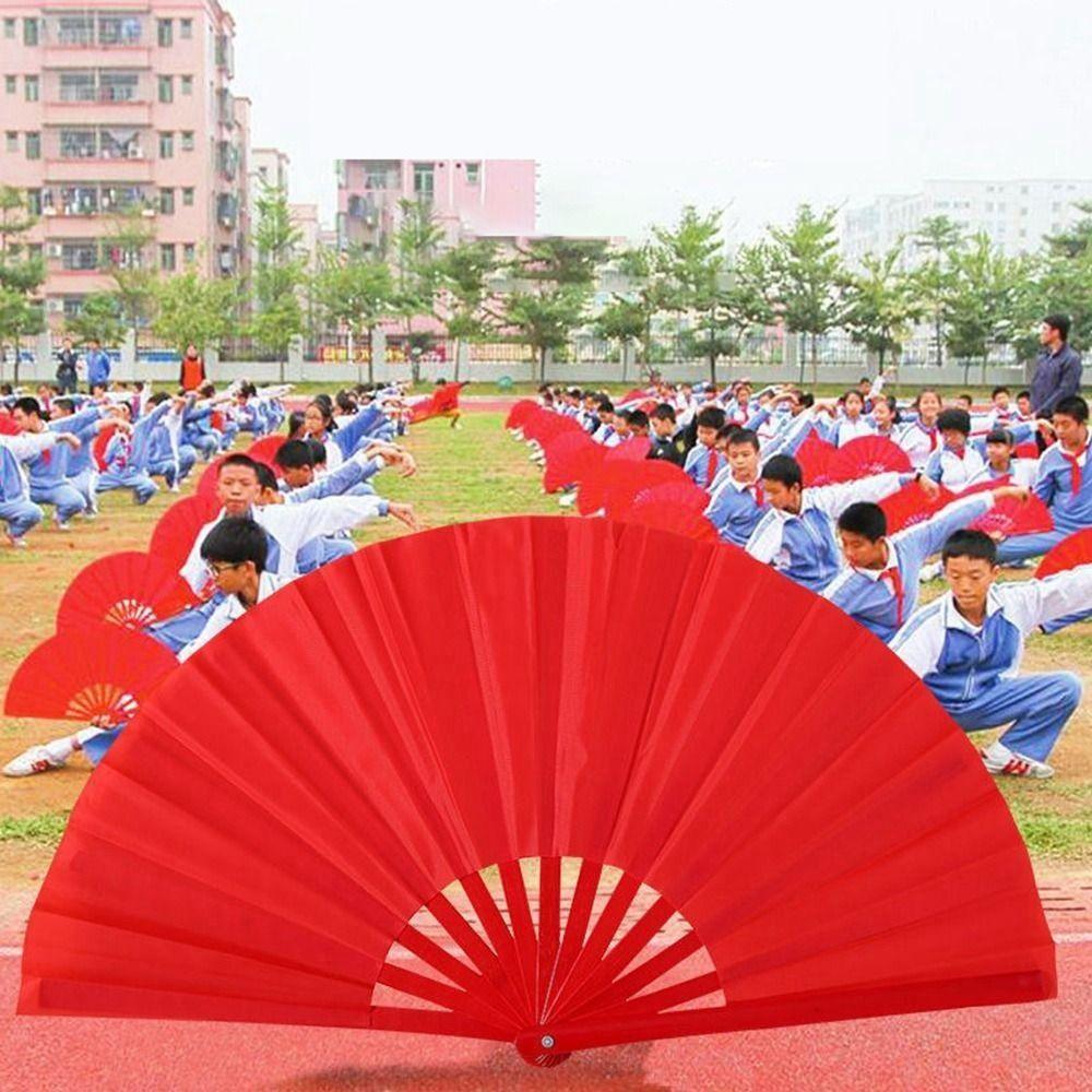 

Plastic Bone Chinese Tai Chi Yoga Kung Fu Fan 10 Styles Hand Folding Stage Fan Wedding Party Decor помаранчевий