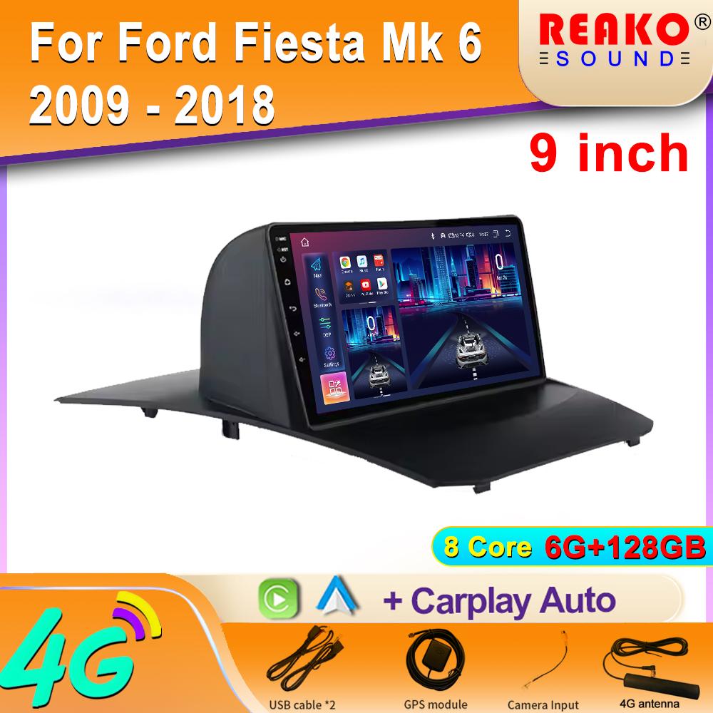 2K IPS Android Car Radio For Ford Fiesta Mk 6 2009 - 2018 Multimedia Video Player Navigation GPS 4G Carplay Autoradio