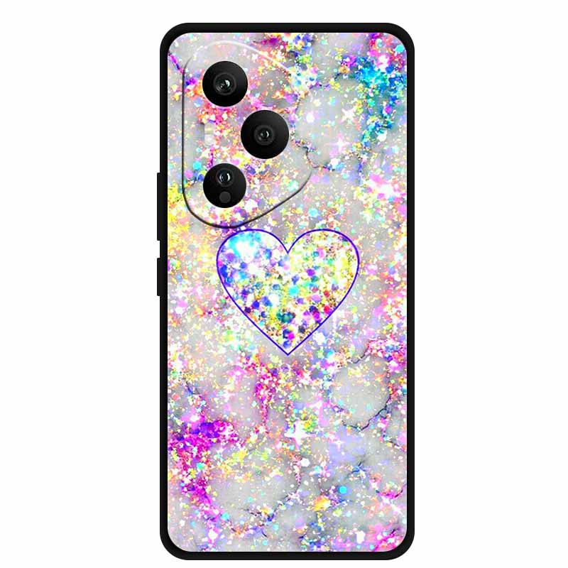 For Honor 400 Pro 5G Case Honor 400 5G Marble Painted Silicone Back Cover Cases for Honor 400 Pro/ 400 TPU Black Case 400 Pro 5G