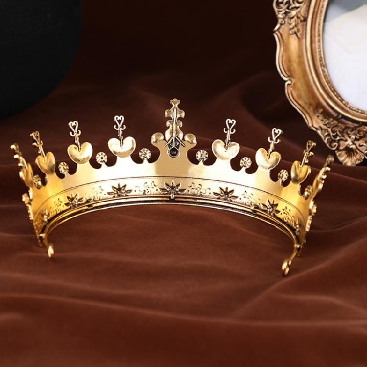 Luxurious Metal Crowns Banquet Hairhoop Crownpiece Baroque Tiaras for Women Design for Weddings and Banquets Photography