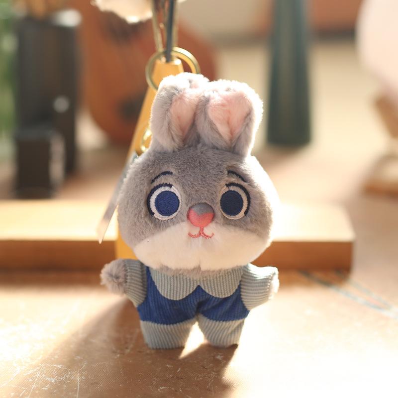 Cute Little Rabbit Pendant Plush Toy Doll Little Fox Bag Hanging Keychain Doll Doll