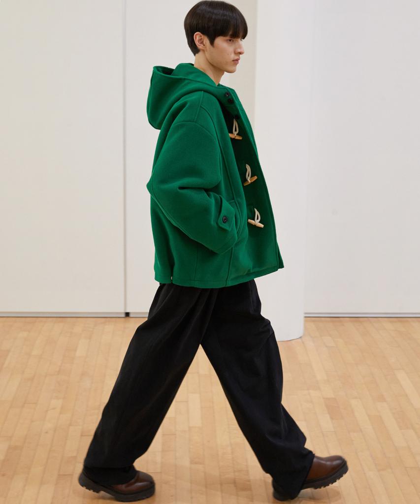 Trip Le Sens Oversized Duffle Short Coat_Blue