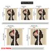 2pcs 2D flat printing Curtain Vintage Book Woman Floral 100% Polyester Fabric Without Electricity Seasonal Party & Holiday Decor