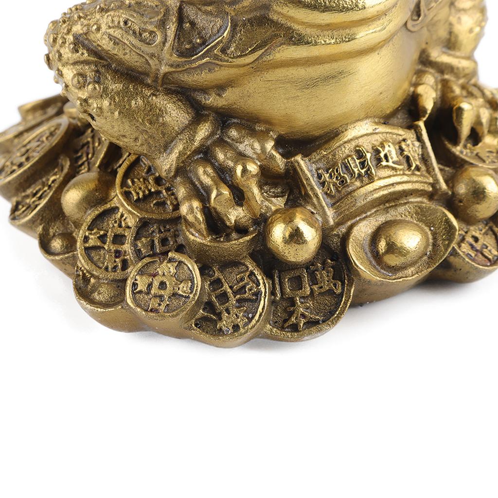 Brass Golden Toad Three Legged Toad Lucky Pray Decoration Shop Parlor Opening Gift (1)