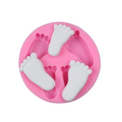 Silikonform Fußabdruck Form DIY Kuchen Fondant Formen Schokolade Gebäck Zubehör Dekorationswerkzeuge