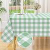 Olanly Rectangle Waterproof Vinyl Table Cloth Buffalo Flannel Backed Tablecloth Wipeable Plastic Table Cover For Easter Kitchen