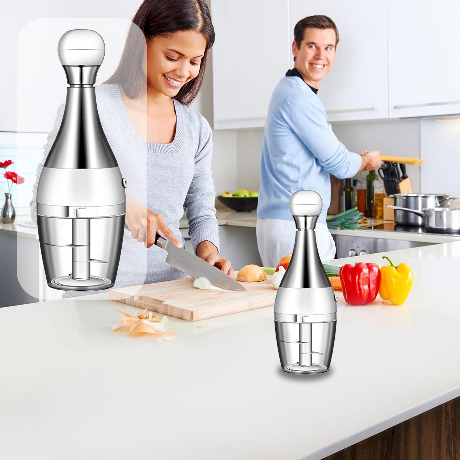 Deluxe Cutter Deluxe Cutter Garlic Gourmet Manual Pressed Chopper Functional Manual Garlic Cherries Kitchen Items серебряный