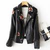 Leather Blazer for Women Casual Long Sleeve Zipper Coat Slim Fit Suit Jacket