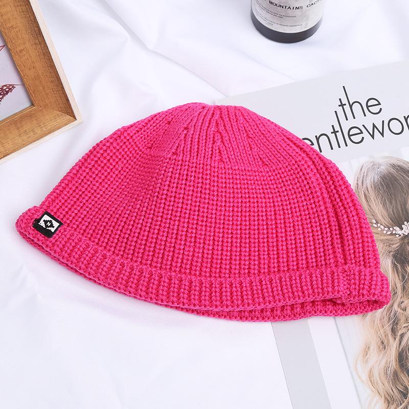 

Melon fur hat knitted wool hat ins trendy personality landlord hat street men and women autumn and winter warm Japanese baotou cold hat One size fits all рожевий червоний колір
