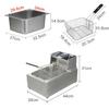 6L 2.5KW Heavy Duty Stainless Steel Electric Deep Fryer Commercial Kitchen Frying Chip Cooker Basket for Buffalo Wings