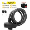 Five-Digit Combination Anti-Theft Steel Cable Lock for Bicycles and Helmets