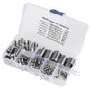 50Pcs 302 Stainless Steel Inner Thread Self Tapping Thread Inserts Set Thread Reinforce Repair Tool Threaded Inserts for Metal Thread Inserts for