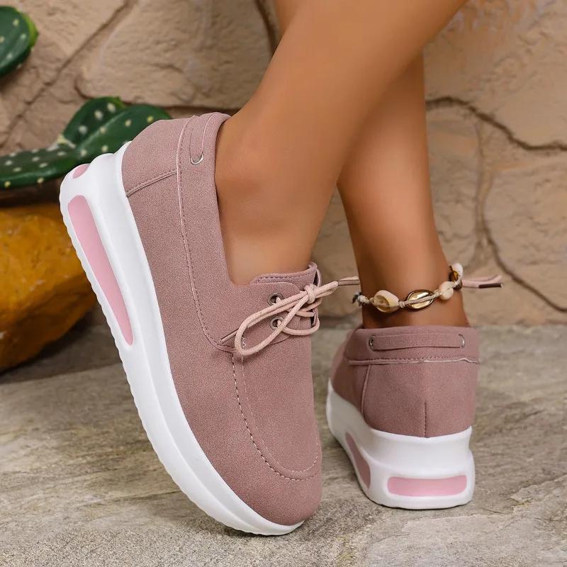 Fashion Plus Size 2025 Female Shoes Lace Up Women's Vulcanize Shoes Outdoor Platform Sneakers Versatile Ladies Casual Shoes ZapatosMujer