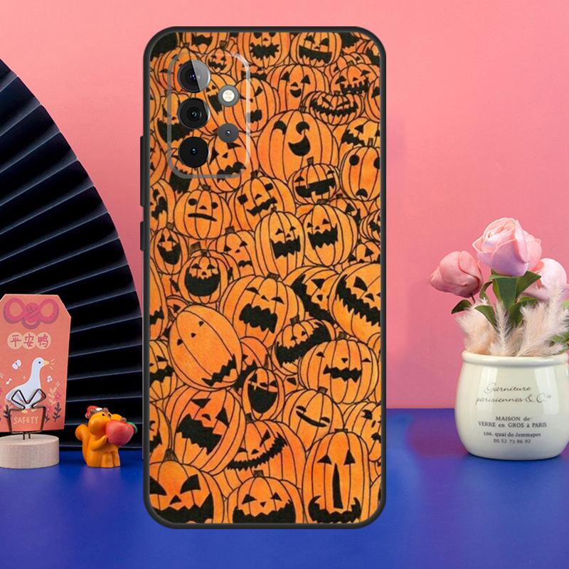 Pumpkin Halloween Bat Boo Case For Samsung Galaxy A54 A34 A24 A14 A73 A53 A33 A23 A13 A52 A32 A22 A12 A51 A71 Cover