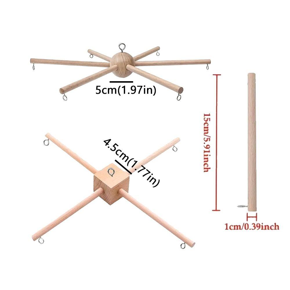 Drehbarer Windspielständer Rostfrei Babybett-Mobile Holz-Mobilegestell Kinderzimmer