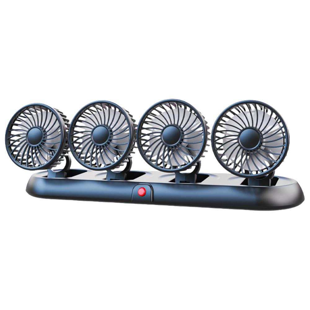 360 Degree Adjustable Car Cooling Fan Single/Dual Head Automotive Electric Fan Truck Vehicle белый