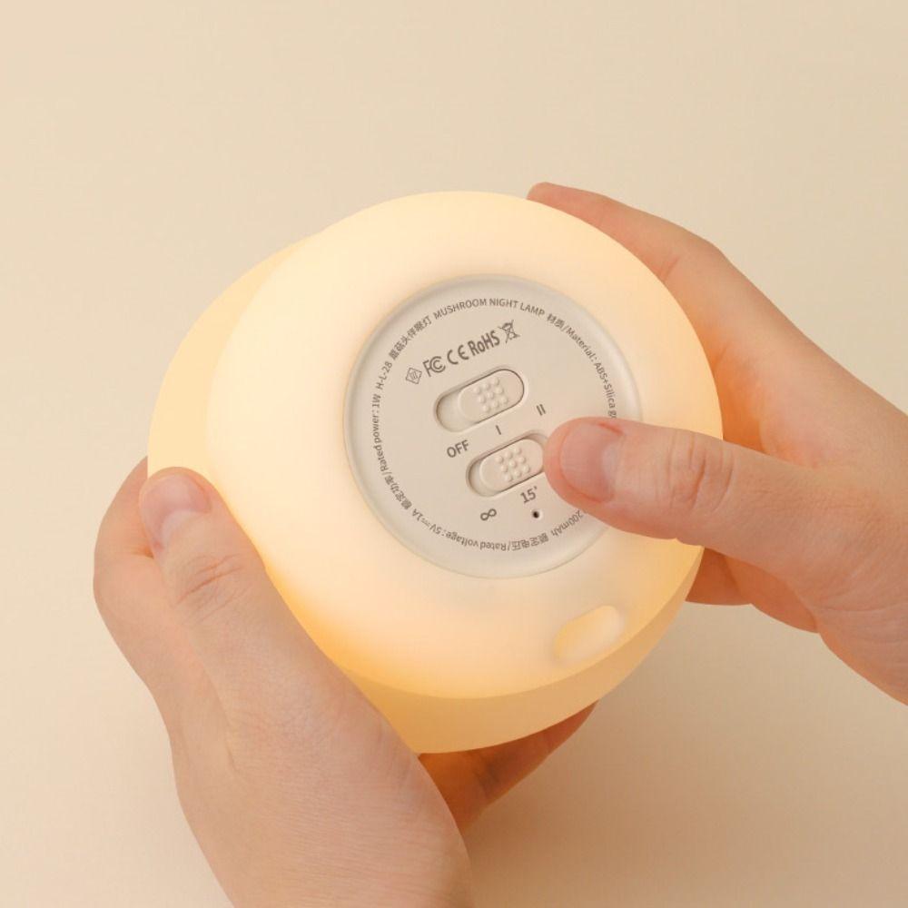 Silicone Mushroom Night Lamp Dimmable LED Bedside Lamp Room Decor Sleeping Night Lamp  Gift