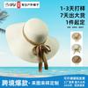 Sunscreen Photo Shading Big Brim Sun Hat Hollow Lafite Straw Hat Women's Summer New Idyllic Logo