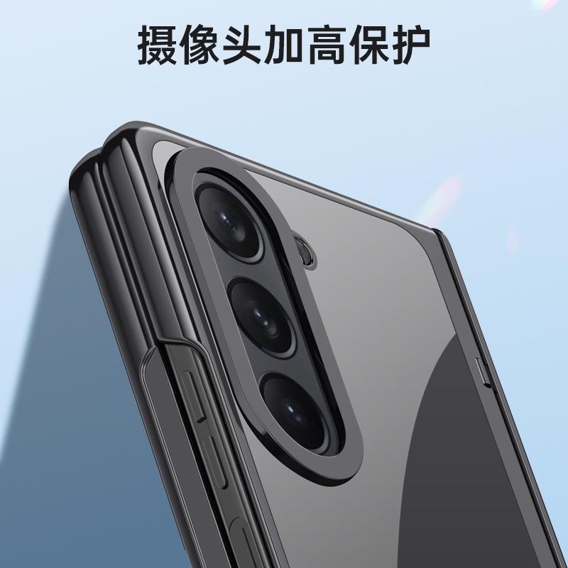Applicable To Samsung Galaxy Z FOLD1 Folding Screen Mobile Phone Case FOLD 1 Case Film Integrated  Case Transparent Case