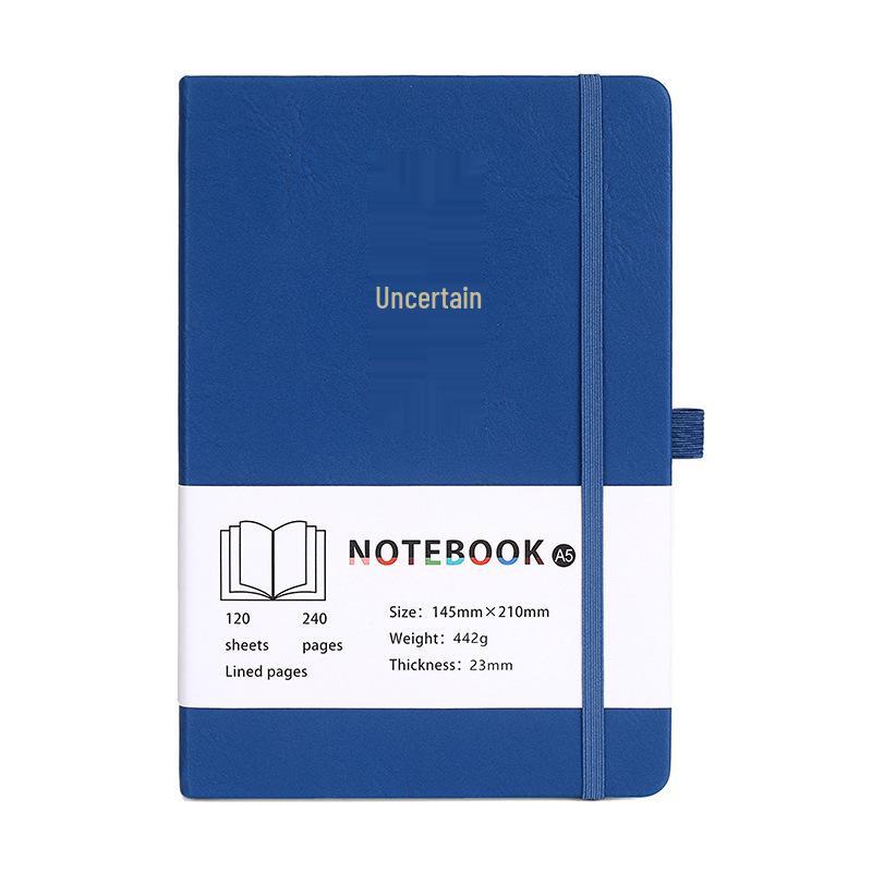 A5 Soft Leather Notebook: Multi-Color Options, Customizable, Thickened Pages, Ideal for Students and Business.