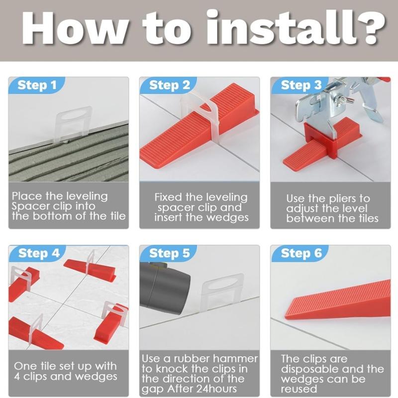 Tile Leveler Auxiliary Cross Card Floor Tiling Tile Leveler Leaving Seam Card Base 0.35mm0.5mm Leveler Base Construction Tools