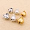 S999 Sterling Silver 3D Frosted Baby Bell Pendant Charm for DIY Beading/Braiding (Non-Ringing)