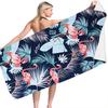 Flamingo Summer Beach digital-printed polyester Superfine fiber double-sided fleece Beach vacation bath towel, beach towel