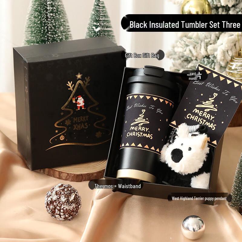 AQ Christmas Coffee Cup Gift Set with Westie Charm