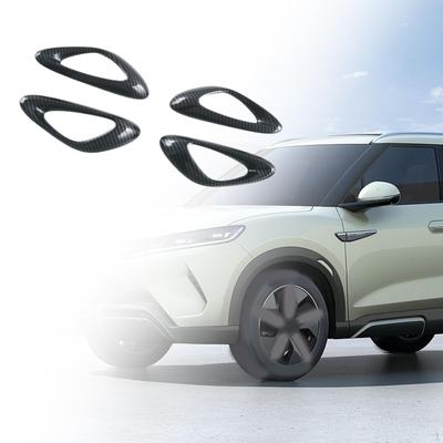 4Pcs Interior Door Handle Molding Trim for Seal Decoration Carbon Fiber Pattern Vehicle Spare Parts