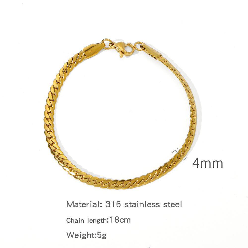 Titanstahl Europäisch-Amerikanisches Unisex Glattes Armband - Leichter Luxus Galvanisierter Schmuck