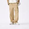 New MLB Preppy Style Collection Boston Red Sox SS25 Cargo Pants Unisex Beige Yellow 3AWPV0251-43BGS