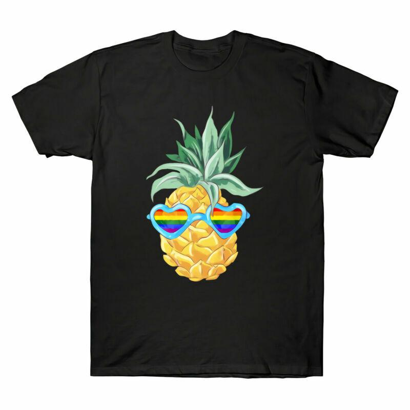 Unisexs Pineapple Cotton Funny Pineapple Tshirt Sunglasses Tshirt
